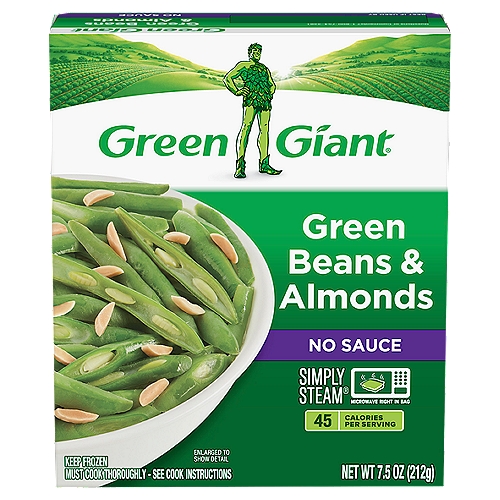 Green Giant Simply Steam No Sauce Green Beans & Almonds, 7.5 oz