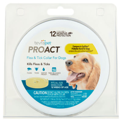 TevraPet Proact Flea & Tick Collar for Dogs, 0.97 oz, 2 count, 0.97 Ounce