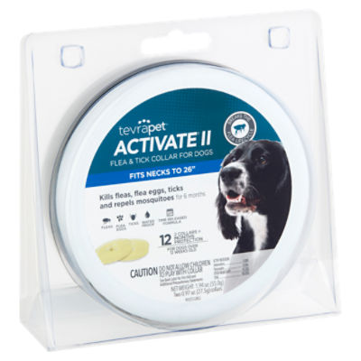 TevraPet Activate II Flea & Tick Collar for Dogs, 0.97 oz, 2 count