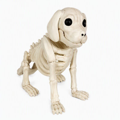 11.5 Inch Sitting Skeleton Dog Halloween Decor