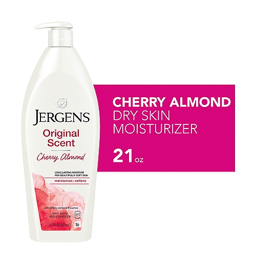 Jergens Original Scent Cherry Almond Dry Skin Moisturizer, 21 fl oz