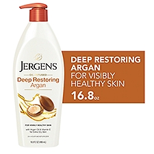 Jergens Argan Oil-Infused Deep Restoring 24-Hour Moisturizer, 16.8 fl oz, 16.8 Fluid ounce
