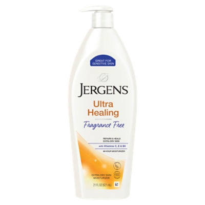 Jergens Ultra Healing Hand And Body Lotion Dry Skin Moisturizer, Vitamins C, E, B5, 21 Oz