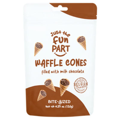 Just the Fun Part Waffle Cones filled with Milk Chocolate