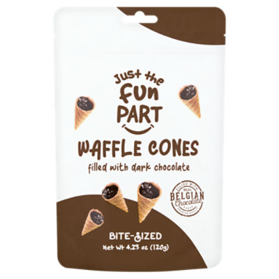 Just the Fun Part Waffle Cones filled with Dark Chocolate, 4.23 oz