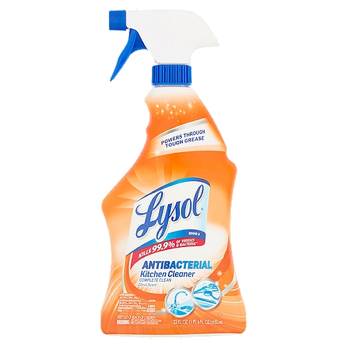 Lysol Citrus Scent Antibacterial Kitchen Cleaner, 22 fl oz