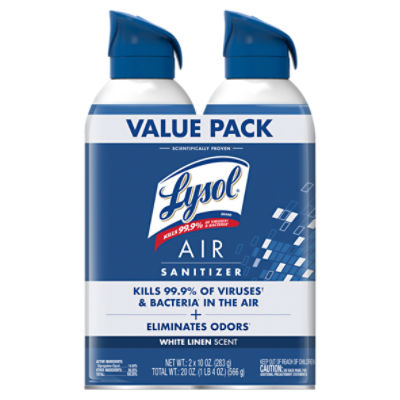 Lysol White Linen Scent Air Sanitizer Value Pack, 10 oz, 2 count