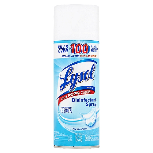 Lysol Crisp Linen Scent Disinfectant Spray, 12.5 oz