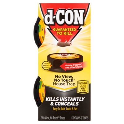 d-CON No View, No Touch Covered Mouse Trap, 2 Traps (Pack of 4