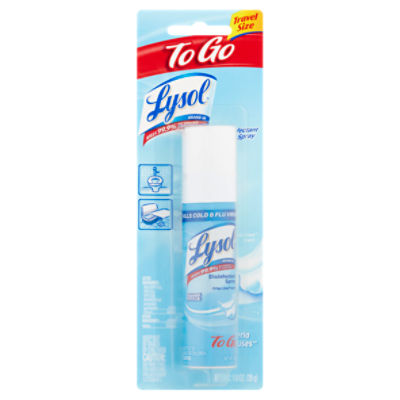 Lysol To Go Disinfectant Spray Crisp Linen Travel Size 1 oz (Pack