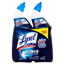 Lysol Power Toilet Bowl Cleaner Value Pack, 24 fl oz, 2 count