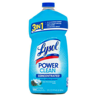 Lysol Power Clean Cool Adirondack Air Scent MultiSurface Cleaner, 28