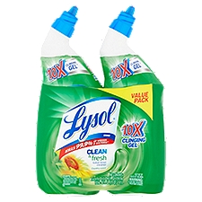 Lysol Clean & Fresh Country Scent Toilet Bowl Cleaner Value Pack, 24 fl oz, 2 count
