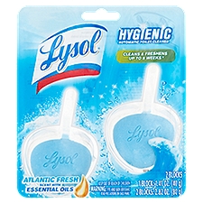 Lysol Atlantic Fresh Scent with Essential Oils Automatic Toilet Cleaner, 1.41 oz, 2 count