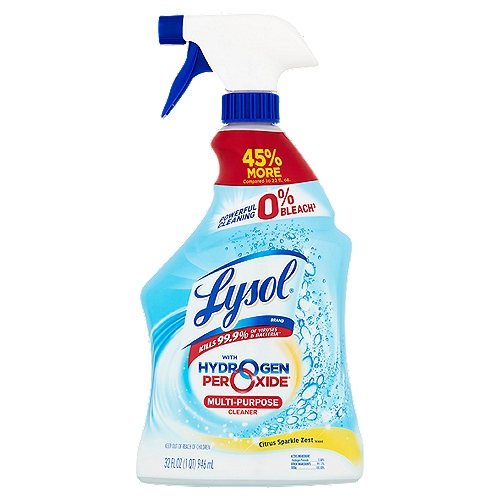 Lysol Cool Spring Breeze Scent Toilet Bowl Cleaner, 24 fl oz
Powerful cleaning 0% bleach(3)

Kills 99.9% of viruses & bacteria**

Powerful Cleaner.
The hydrogen peroxide formula releases thousands of micro bubbles that penetrate to dissolve grease and soap scum.
• Cuts through tough grease and soap scum
0% bleach(3)
• Does not contain chloride bleach
• No harsh chemical residue
• Leaves a fresh clean scent
• Kills 99.9% of germs **
(3)No chlorine bleach
**Kills Salmonella enterica, Escherichia coli 0157:H7, Pseudomonas aeruginosa, Staphylococcus aureus, Avian Influenza A Virus, Herpes Simplex Virus Type 1, Rhinovirus Type 37 and Rotavirus WA on hard, non-porous surfaces in 10 minutes.