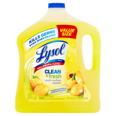 Lysol Sparkling Lemon & Sunflower Essence Scent Multi-Surface Cleaner Value Size, 90 fl oz