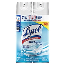 Lysol Crisp Linen Scent Disinfectant Spray Value Pack, 19 oz, 2 count