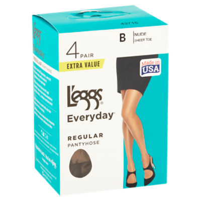 L'eggs Everyday Regular Nude B Sheer Toe Pantyhose Extra Value, 4 pair -  ShopRite