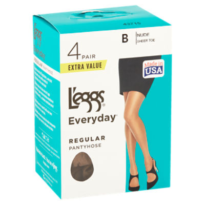 L'eggs Everyday Regular Nude B Sheer Toe Pantyhose Extra Value, 4