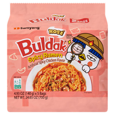 Samyang Buldak Rosé Spicy Chicken Flavor Ramen, 4.93 oz, 5 count