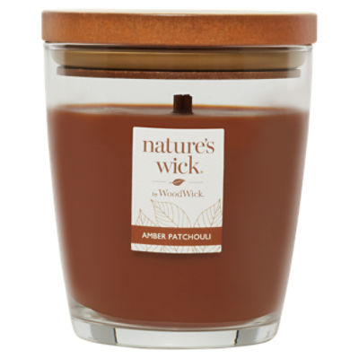 Wood Wick Nature's Wick Amber Patchouli Candle