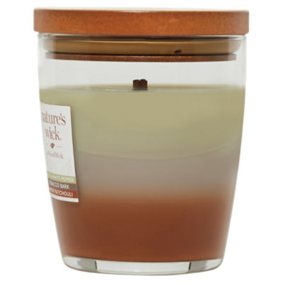 Nature's Wick by Wood Wick Sage & White Pepper, Tobacco Bark & Amber  Patchouli Candle - Fairway
