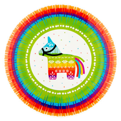 Amscan Party Impressions Pinata Fiesta 8 ¾ In Plates, 8 count