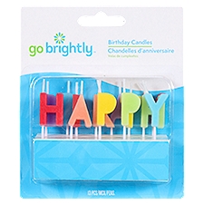 GO BRIGHTLY RAINBOW HAPPY BIRTHDAY CANDLES 13 PC