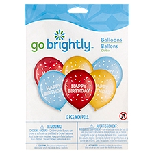 Go Brightly 12 Balloons, 12 count