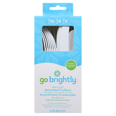 Go Brightly Multipack Cutlery White 32ct