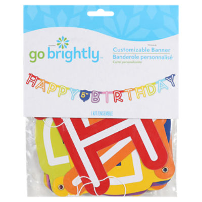 Go Brightly Luncheon Add An Age Happy Birthday Banner 1 kit