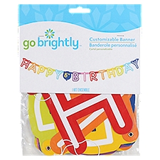 Go Brightly Luncheon Add An Age Happy Birthday Banner 1 kit