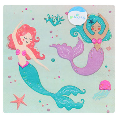 Go Brightly Lunch Napkin Mermazing 16ct