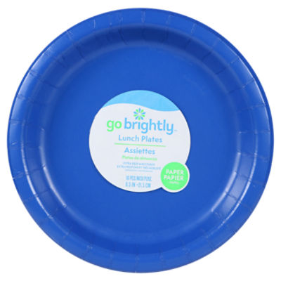 GO BRIGHTLY LUNCH PLATES 8.5" BRIGHT ROYAL BLUE 16 CT