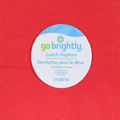 Go Brightly Lunch Napkins Red 32ct