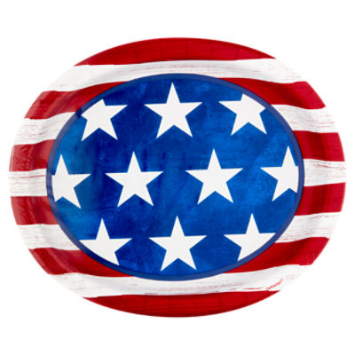 Classic Americana Oval Plates, 8 Count