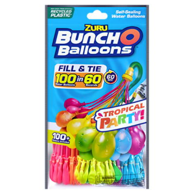 Zuru Bunch O Balloons Self-Sealing Water Balloons, 3+, 100 count