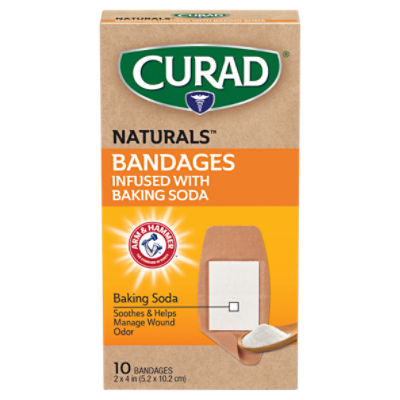Curad Naturals Infused with Baking Soda Bandages, 10 count