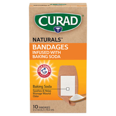 Curad Naturals Infused with Baking Soda Bandages, 10 count ShopRite