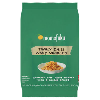 Momofuku Tingly Chili Wavy Noodles, 3.35 oz, 5 count