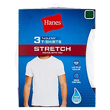 Hanes Stretch Tagless T-Shirts, Size XL, 3 count, 3 Each