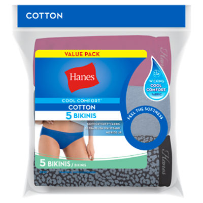 Hanes Cool Comfort Cotton Bikinis Value Pack, 5 count - The Fresh Grocer