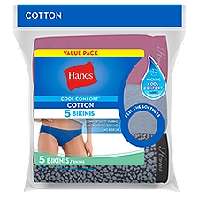 Hanes Cool Comfort Cotton Bikinis Value Pack, 5 count, 5 Each