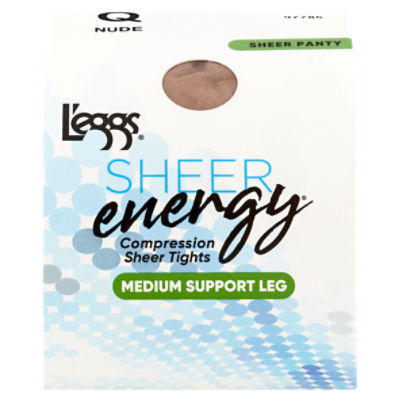 L'eggs Sheer Energy Medium Support Leg Nude Compression Sheer Tights, Size  Q, 1 pair - ShopRite