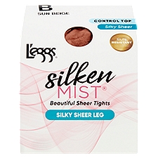 L'eggs Silken Mist Sun Beige Beautiful Silky Sheer Leg Tights, Size B, 1 pair