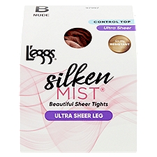 L'eggs Silken Mist Nude Ultra Sheer Leg Beautiful Sheer Tights, Size B, 1 pair