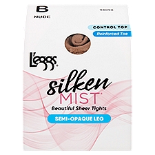 L'eggs Silken Mist Semi-Opaque Leg Nude Sheer Tights, Size B, 1 pair