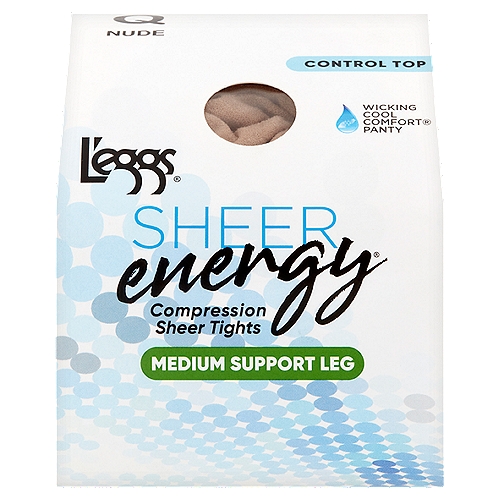L'eggs Sheer Energy Nude Medium Support Leg Compression Sheer