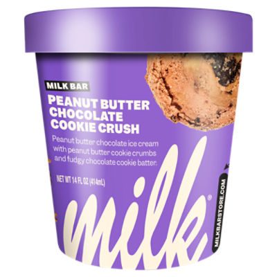 Milk Bar Peanut Butter Chocolate Cookie Crush Ice Cream, 14 fl oz