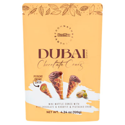 BeeMax Dubai Style Chocolate Cones, 4.24 oz